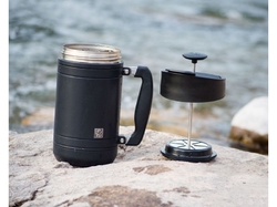 French press BruTrek s Brü Stop Obsidian 950 ml