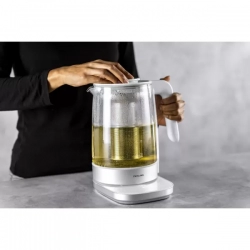 Skleněná rychlovarná konvice Enfinigy, 1,7 l, bílá