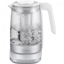 Skleněná rychlovarná konvice Enfinigy, 1,7 l, bílá